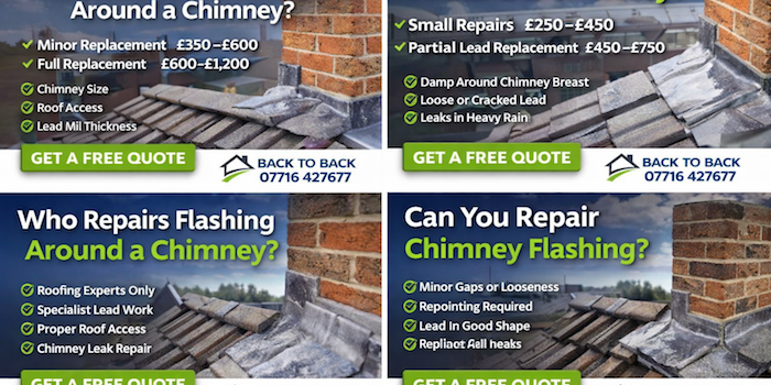 can chimney flashing be repaired Worcester, chimney flashing repairs Worcester, flashing leaks Worcester, lead flashing repair Worcester, Back to Back Roofing Worcester